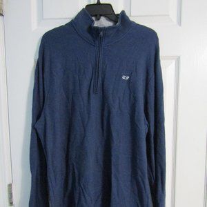 Men’s Blue Vineyard Vines Quarter Zip Lightweight Pullover Size Large